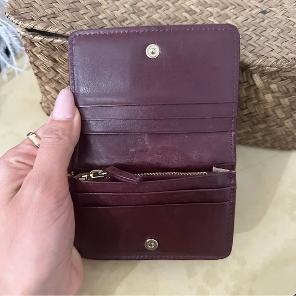 Rouje Kiki Bordeaux Leather Wallet - Picture 4 of 9